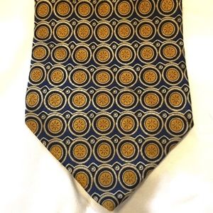 Valentino Accessories - Valentino 100% Silk Tie Made in Italy Gold Blue Valentino Accessories - Valentino 100% Silk Tie Made in Italy Gold Blue
